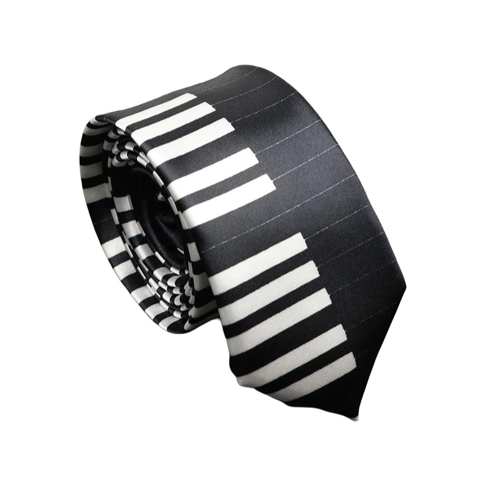 Skinny Tie Men - เนคไททรงสกินนี่เรียบง่ายสำหรับผู้ชาย สีขาว สไตล์เกาหลี เนคไทสีดำสำหรับนักเรียน