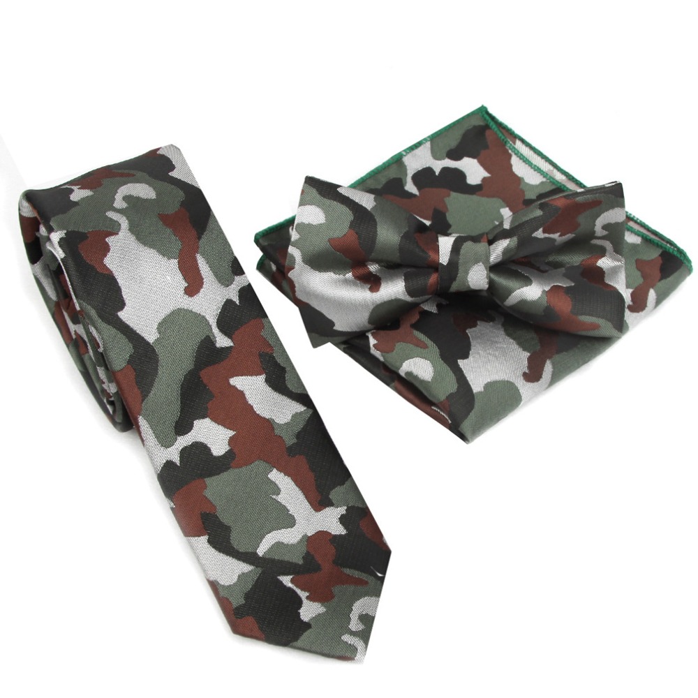 ชุดเนคไทโบว์ลายพรางสำหรับผู้ชา - Skinny Tie Men บทวิจารณ์และราคา
