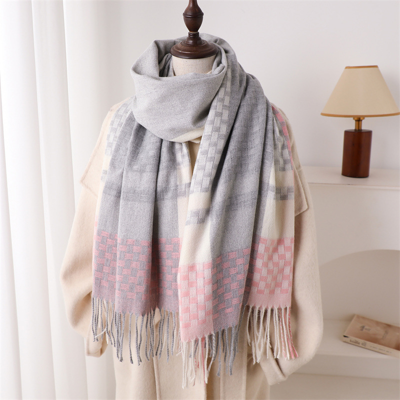 ผ้าพันคอแคชเมียร์ลายสก็อตสำหรั - Woven Scarf Blanket บทวิจารณ์และราคา