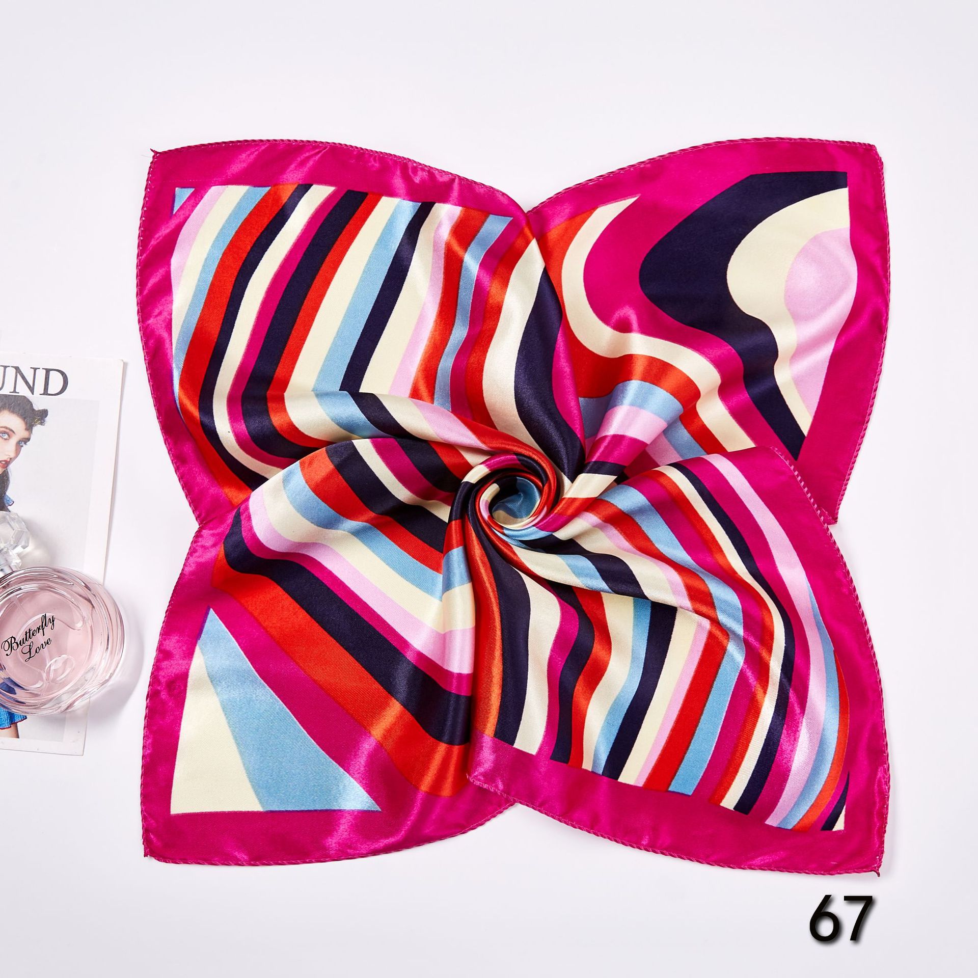 50*50 ซม.ผ้าพันคอผ้าไหมผ้าพันค - Silk Neck Scarf บทวิจารณ์และราคา