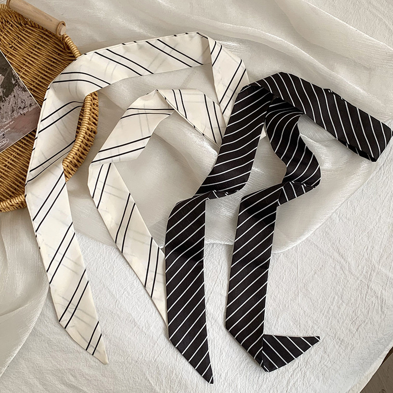 ผ้าพันคอไหมลายทางแบบใหม่สำหรับ - Silk Tie Striped บทวิจารณ์และราคา