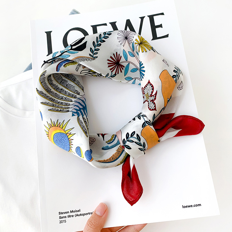 ผ้าพันคอไหมสี่เหลี่ยมขนาด 70*7 - Silk Neck Scarf บทวิจารณ์และราคา