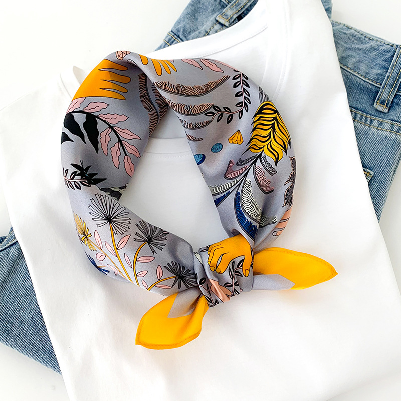 ผ้าพันคอไหมสี่เหลี่ยมขนาด 70*7 - Silk Neck Scarf บทวิจารณ์และราคา
