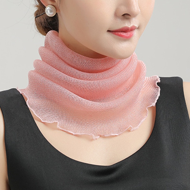 ฤดูใบไม้ผลิฤดูร้อนชีฟองคอผ้าพั - Silk Neck Scarf บทวิจารณ์และราคา
